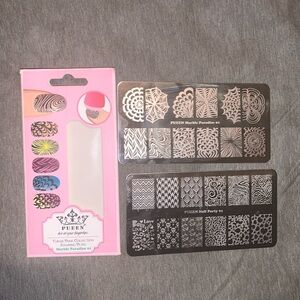 2x  PUEEN Nail Art Stamp Designer stamping plate